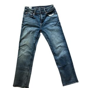 American Eagle Outfitters Men's Dark Blue Straight Jeans